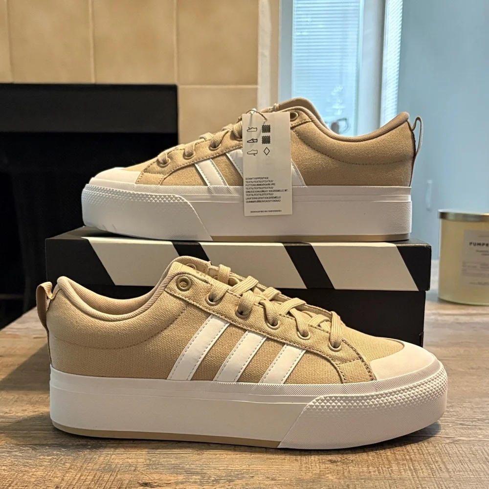 NWT Adidas Women's Bravada 2.0 Platform 'Clay Brown' Shoes JI1798_2